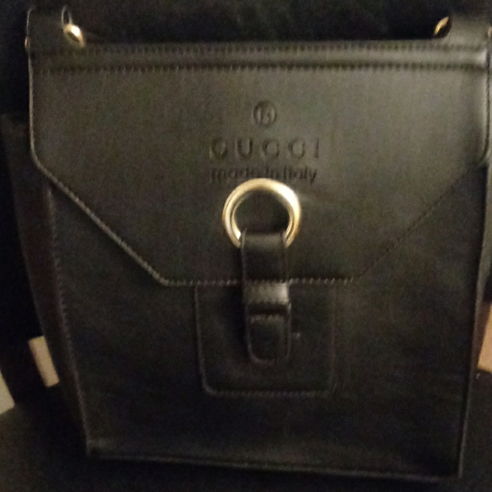 Women leather handbag black